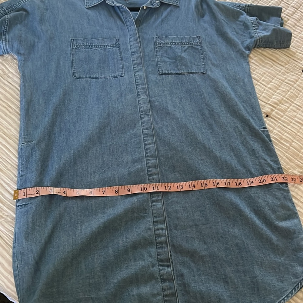 Madewell Chambray Courier  Shirt Dress - Picture 9 of 10